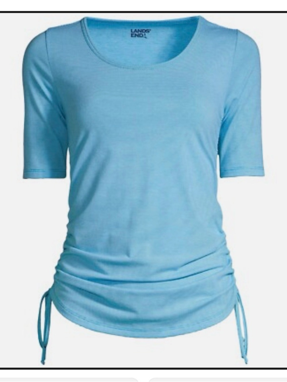 NWOT Lot of 3 Lands' End Side-Ruch Short Elbow Sleeve Tees Size 1X - Picture 2 of 14